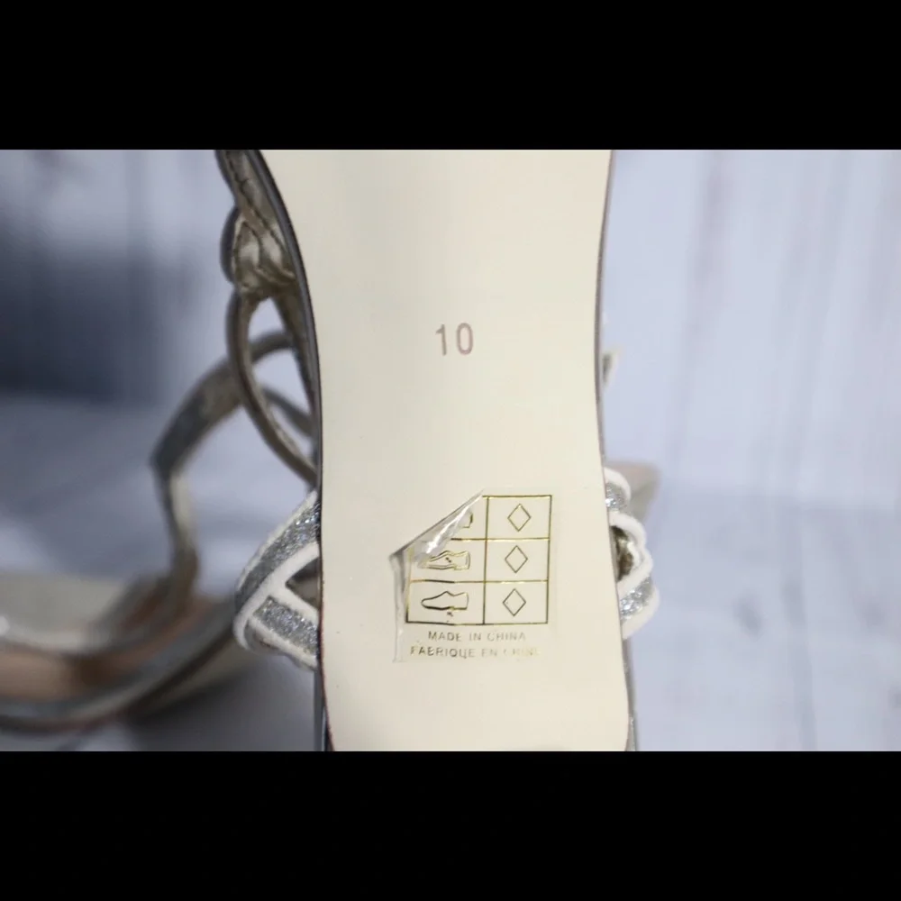 Elegant Metallic High Heel Sandals - Rose Gold
